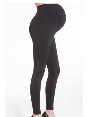 Warm maternity leggings Anabel by Bas Bleu (black) 1