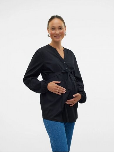 Blouse for pregnant and nursing women MLELVA, Mama;licious Black 5