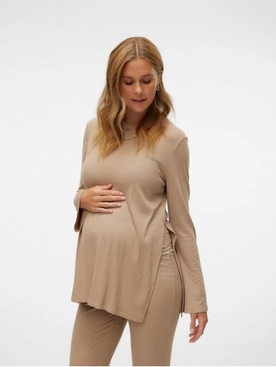 MLGEMMA maternity blouse, Mama;licious (sand) 1