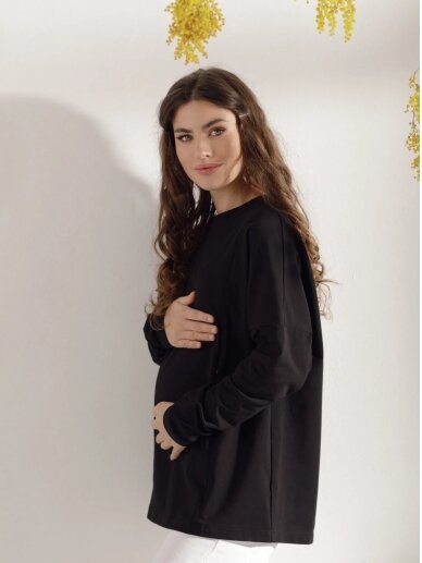 Maternity and nursing blouse, Black, MOM ONLY