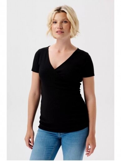 Maternity T-Shirt, Mlnadine, Sanson-black 3