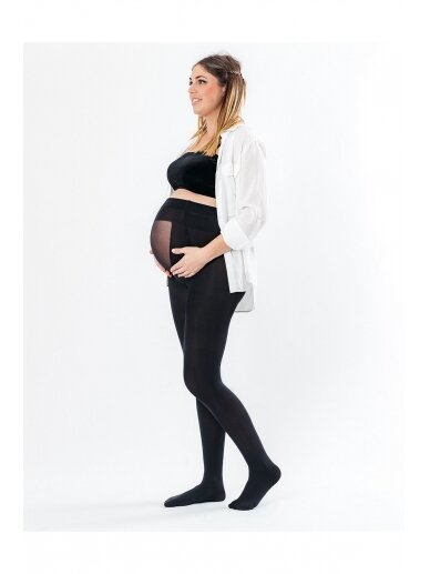 Maternity Tights 40 DEN, Pack 2, Calzitaly, Black 3