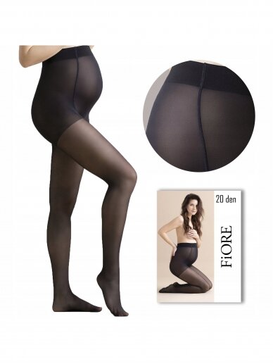 Maternity tights Juno 50 den, Fiore, Black 5