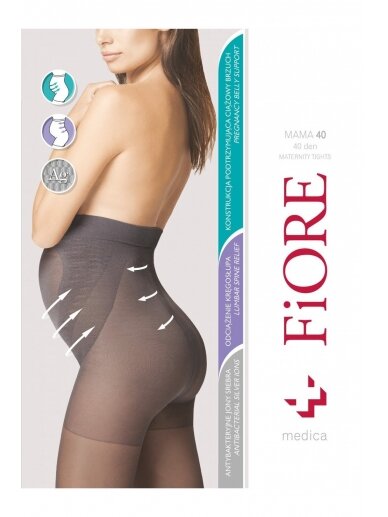 Maternity Tights 40 den, Fiore, Juoda