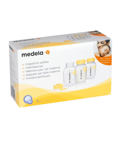 Piena sūkņa rezerves pudeles 150 ml, 3 gab., Medela