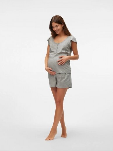 Nursing and pregnant pajamas MLMIRA by Mama;licious (grey) 2