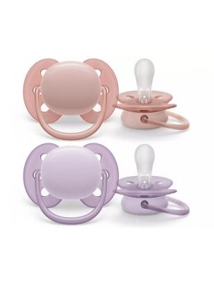 Knupīši Philips Avent SCF091/31, 2 gab, 0-6 mēn, rozā/violeti