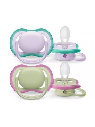 Knupīši Philips Avent SCF085/24, 2 gab, 0-6 mēn, rozā/zaļi