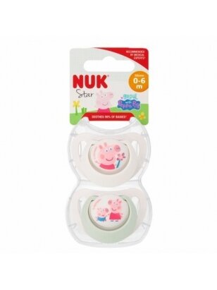 Zīdītājs Nuk Peppa Pig, 0-6 mēn, 2 gab