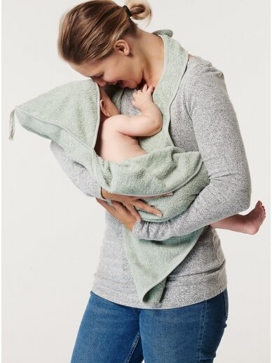 Baby hooded towel Wearable hooded towel 110x105 - Puritan gray 3