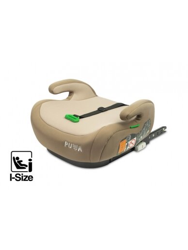 Caretero autokrēsliņš Puma Isofix-I-Size, 125-150 cm, bēšs