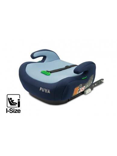 Caratero autokrēsliņš - paaugstinājums Puma Isofix-I-Size, 125-150 cm, navy