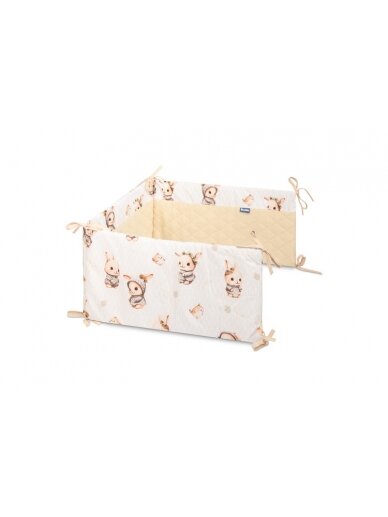 Bērnu gultas aizsargs Sensillo, 120 cm, Bunny Beige