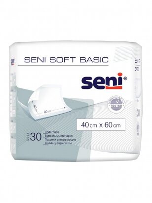 Hygienic underpads, Seni soft basic, 40x60, 30 pcs.