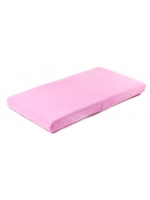 Sensillo Jersey palags ar gumiju, rozā, 120x60, 2207