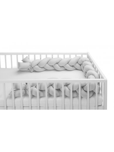 Bērnu gultiņas aizsardzība 210cm, pelēka, Sensillo , 2220 4