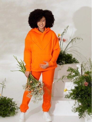 Warm sweater for pregnant and nursing women, Orange, MOM ONLY 4