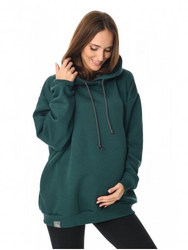 Warm sweater for pregnant and nursing, Naomi, by Mija (green) 3