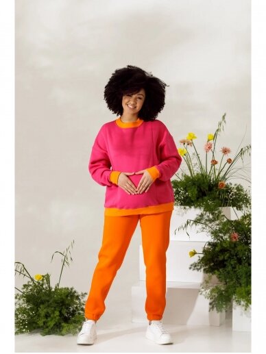 Warm sweater for pregnant and nursing women, Fucksia, MOM ONLY 1