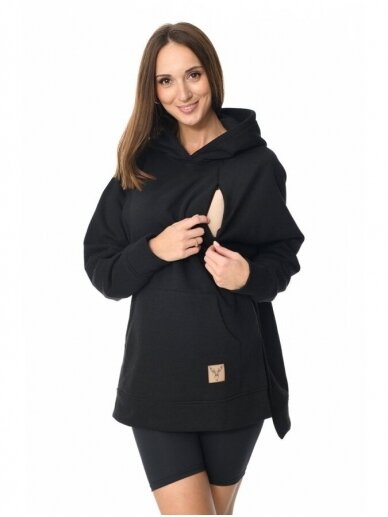 Maternity sweatshirt 2in1 Stella Black, Mija