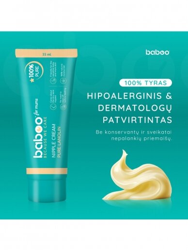 Krēms krūtsgaliem Baboo lanolino, 35 ml 2