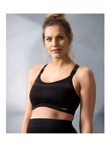 Maternity and nursing sports bra Woma by Cache Coeur (black) 3