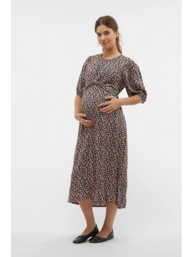 Maternity and nursing midi dress, MLSimone, Mama;licious 1