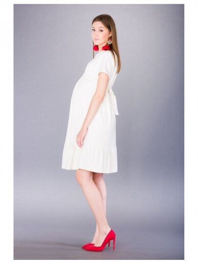 Maternity dress Ayda Ecru, Bebefield 3