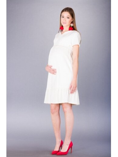 Maternity dress Ayda Ecru, Bebefield 1