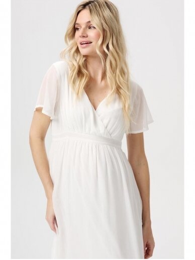 Dress for pregnant and nursing Amelie Maxi, Noppies Burlwood (Cream) 3