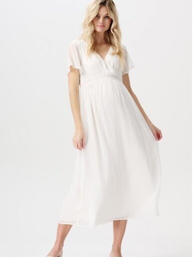 Dress for pregnant and nursing Amelie Maxi, Noppies Burlwood (Cream) 2