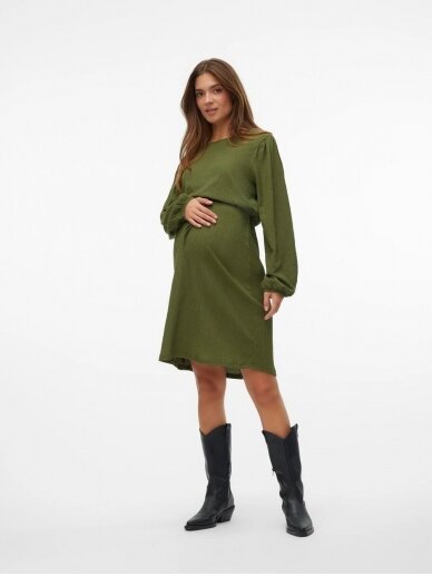 Maternity and nursing dress, MLLUANA, Mama;licious (green) 7