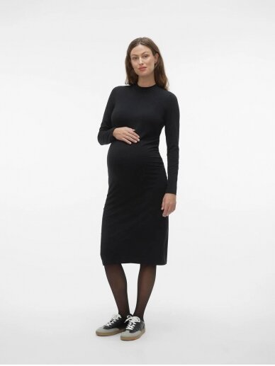 Maternity MIDI dress, MLEVA, Mama;licious (black) 4