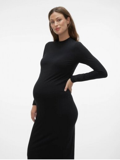 Maternity MIDI dress, MLEVA, Mama;licious (black) 5