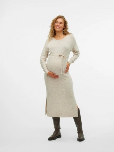 Maternity dress VMMLEFILE, Mama;licious (Birch/W.melange) 4