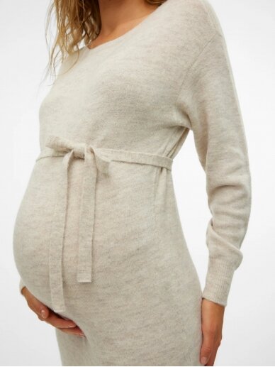 Maternity dress VMMLEFILE, Mama;licious (Birch/W.melange) 2