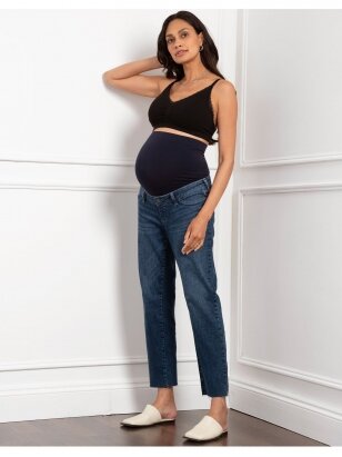 Organic Tapered Frayed Hem Maternity Jeans Ryder, Seraphine