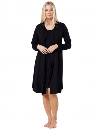 Robe for pregnant and nursing Nora, Black, GUDO