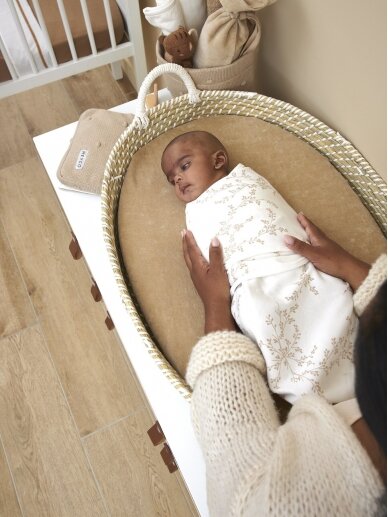 Baby Swaddle, 4-6 months by Meyco Baby (Branches sand) 1