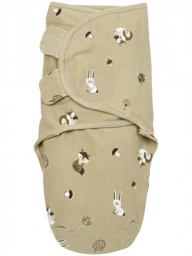 Baby Swaddle, 4-6 months by Meyco Baby(forest animal sand, TOG 1,0