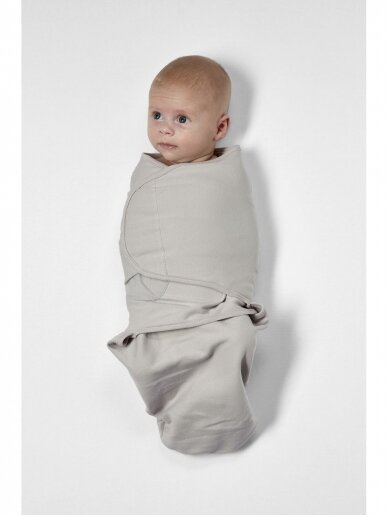 Baby Swaddle, 4-6 months by Meyco Baby, Uni grey 1