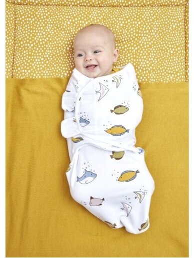 Baby Swaddle, 0-3 months by Meyco Baby (Sea) 1